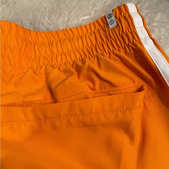 NWT Adidas Three Stripe Swim Trunks Shorts Orange Men Size S Trefoil Originals - Picture 7 of 14